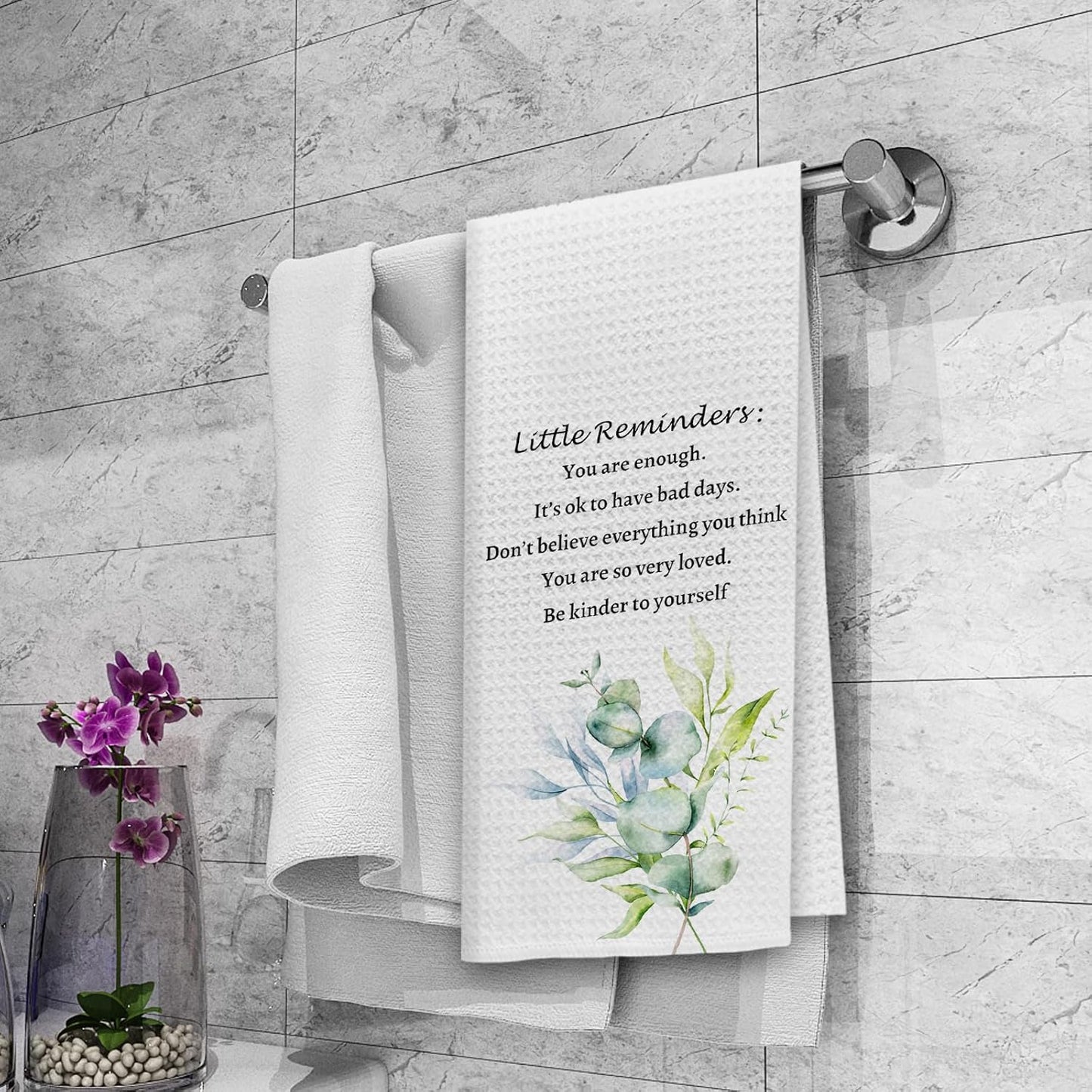 Toalla cocina decorativa con afirmaciones positivas
