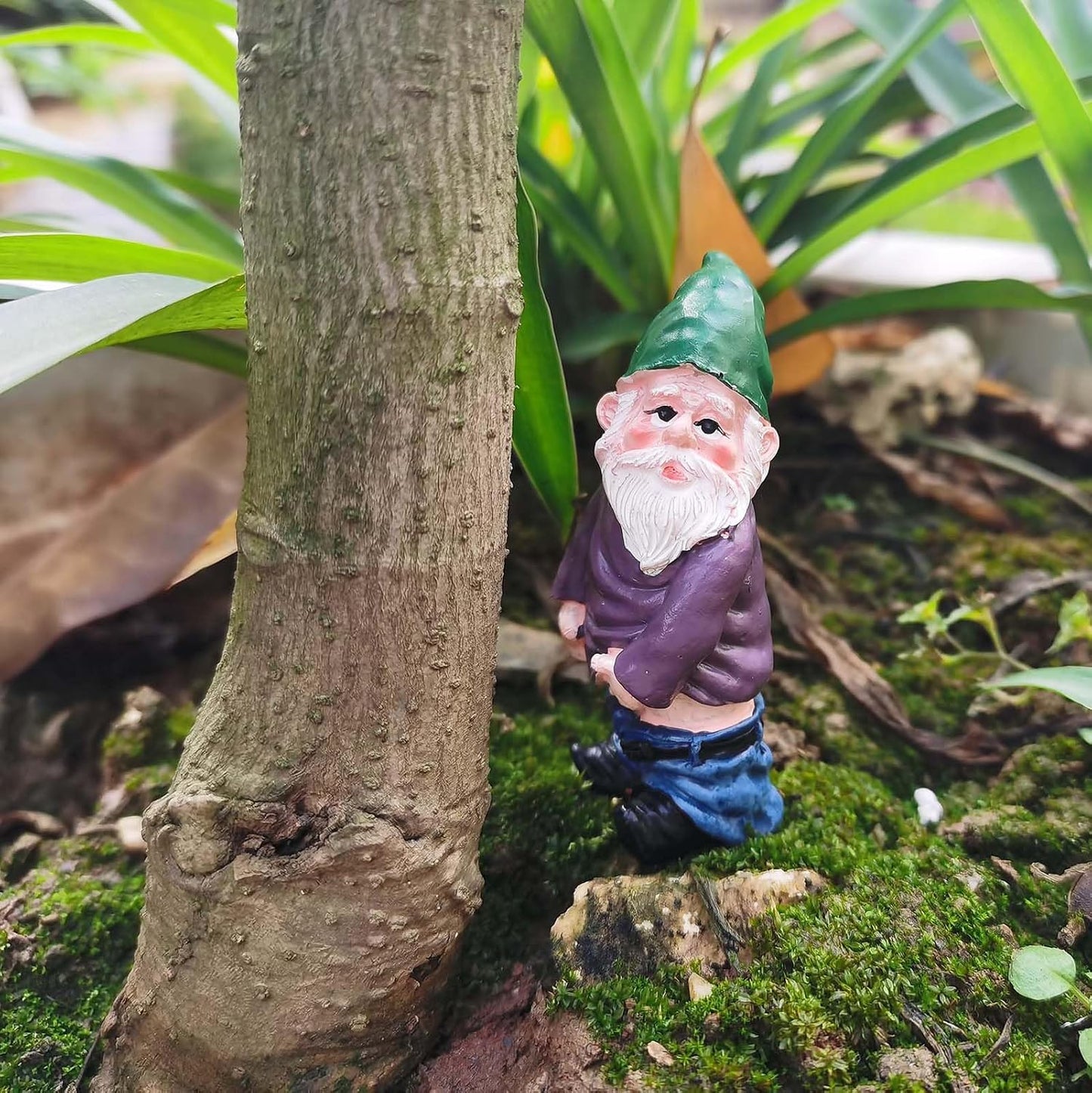 Gnomos jardín miniatura juego 3 figuras hadas