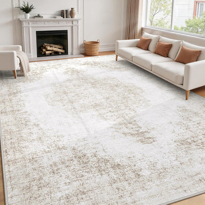 Alfombra sala 8x10ft estilo bohemio antideslizante