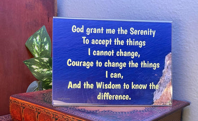 Paquete regalo imán oración serenidad placa acrílica 7x5