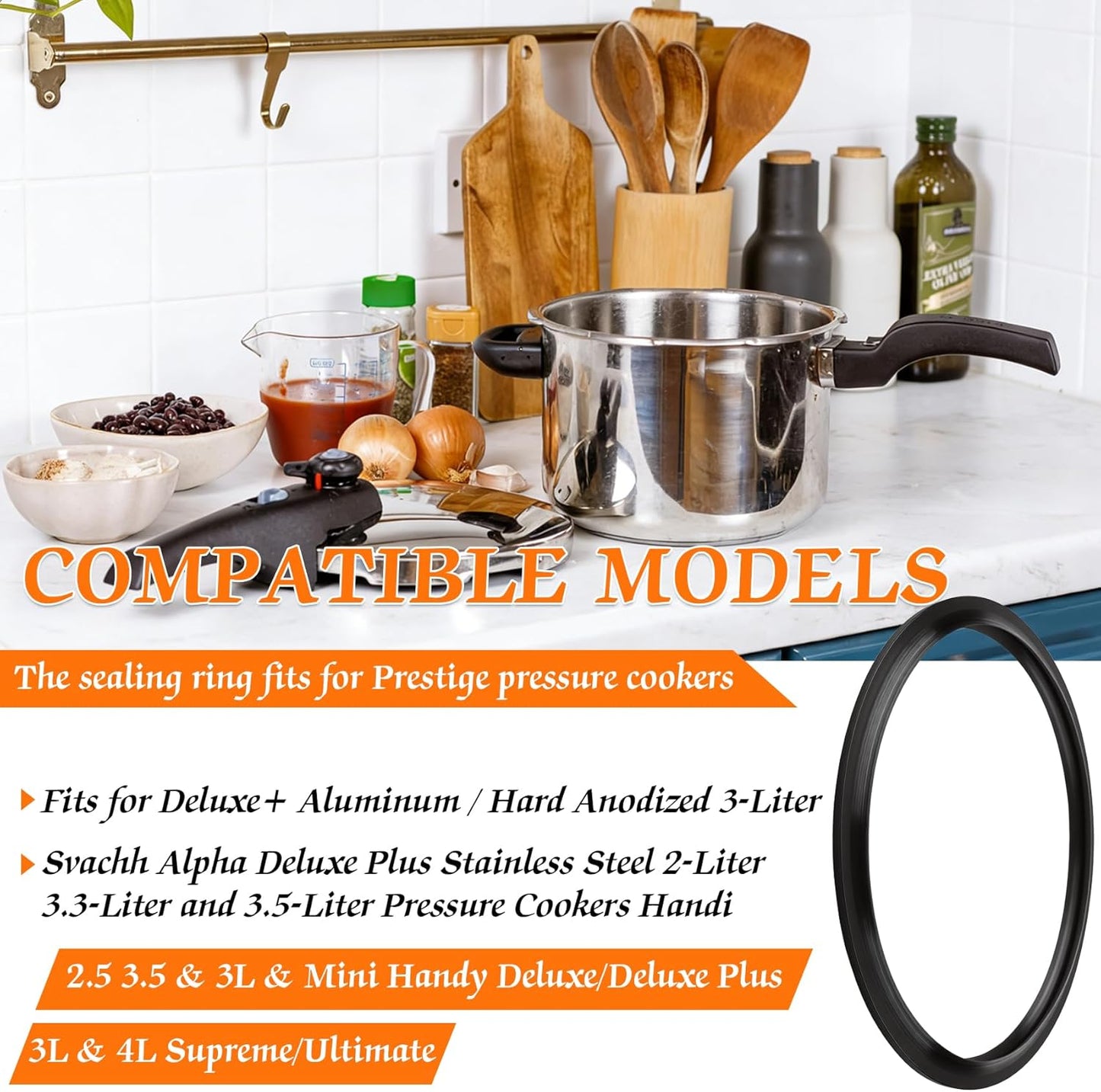 Junta anillo sellado olla presión Prestige 3.5L Deluxe Plus