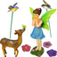 Figuras hadas y ciervos decoración jardín 7 pzas