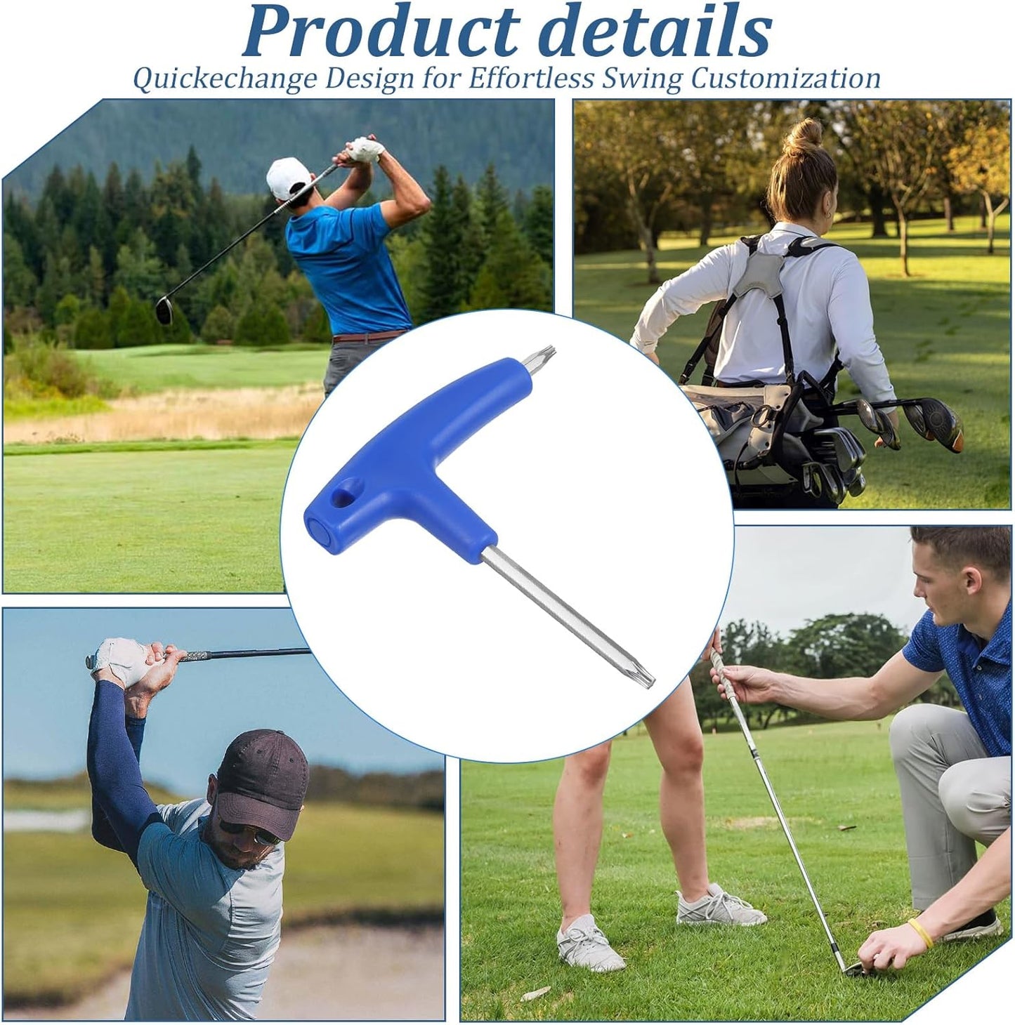 Herramienta 2en1 para conductor de golf T20/T25 con mango plástico
