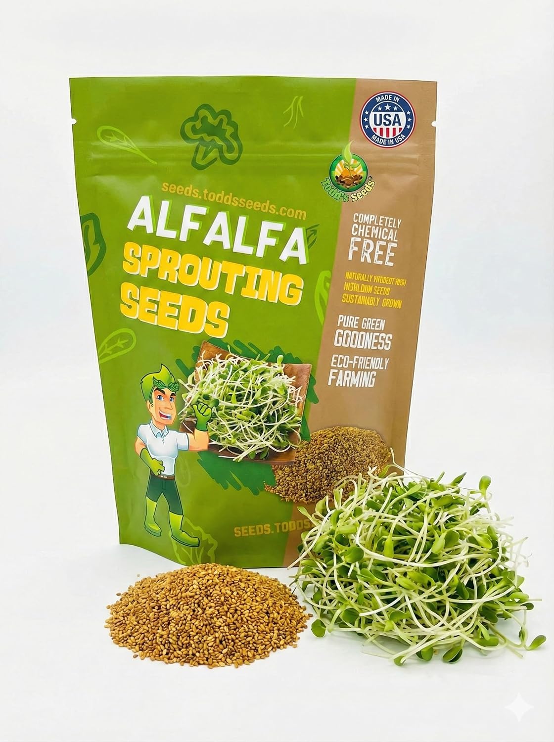 Semillas alfalfa granel crecimiento rápido 1/2lb