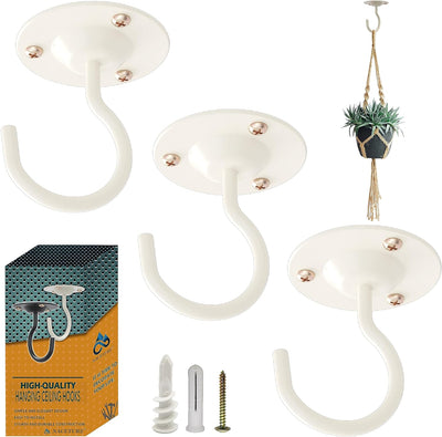 Ganchos techo soporte metal faroles hierro blanco