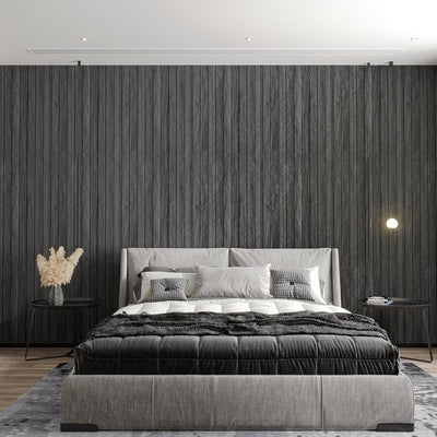Paneles madera carbón 12x79pulg autoadhesivo para pared