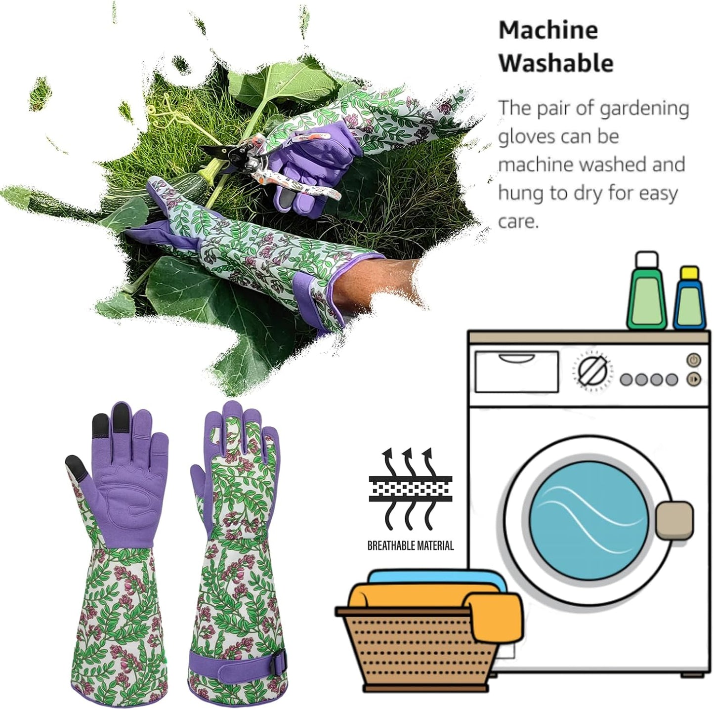 Guantes jardinería resistentes espinas cactus