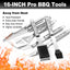 Kit accesorios parrilla acero inox antideslizante para hombre