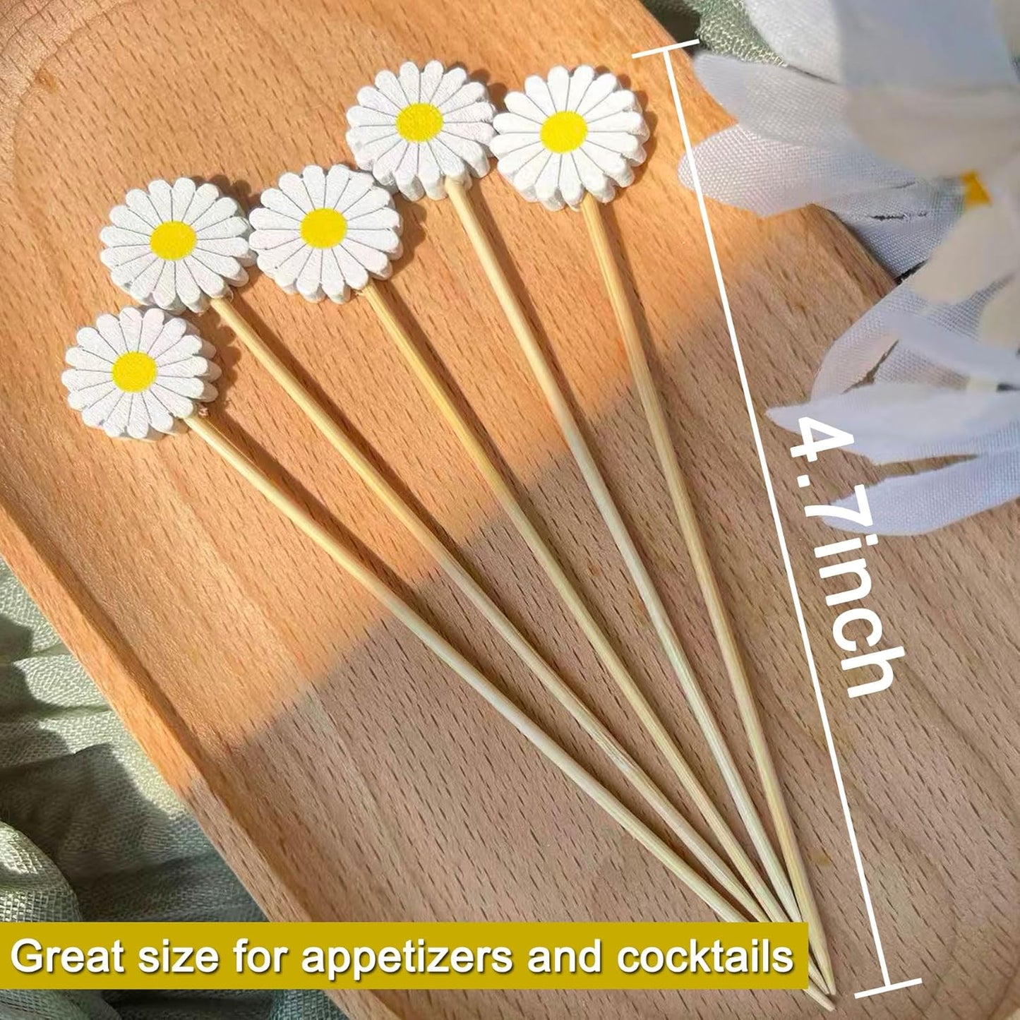 Palos de cóctel de bambú para aperitivos y fiestas