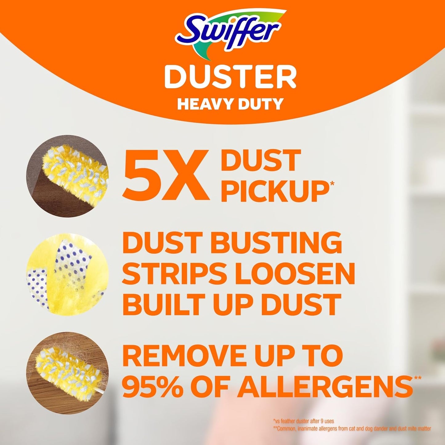 Plumero resistente con mango 3ft y 3 recambios