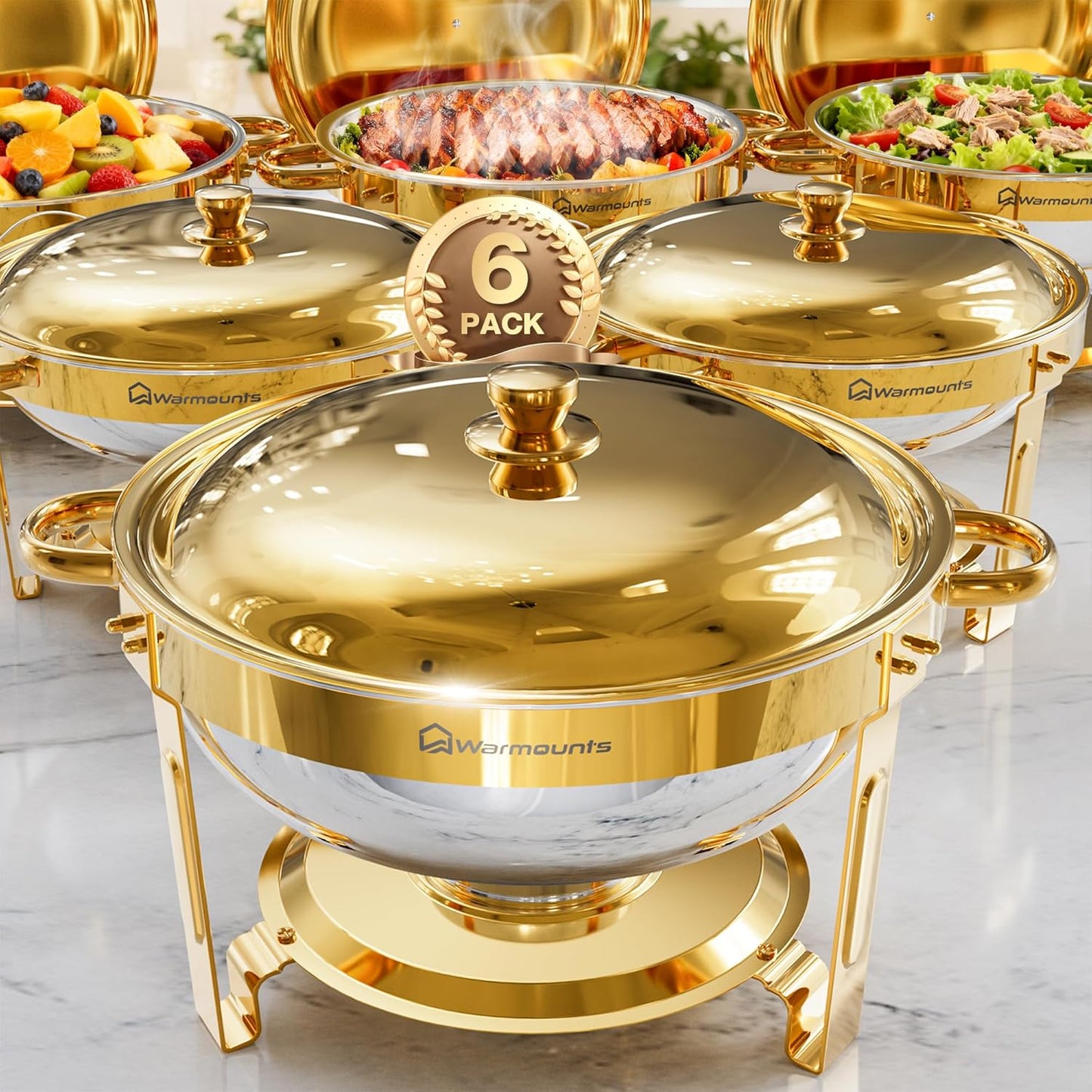 Plato de roce dorado 6 unidades