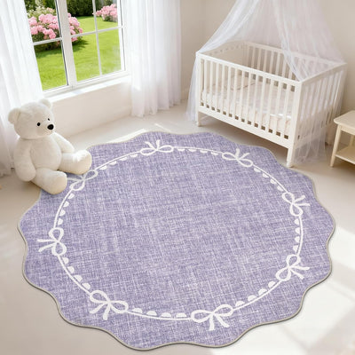 Alfombra redonda 5ft suave antideslizante color morado