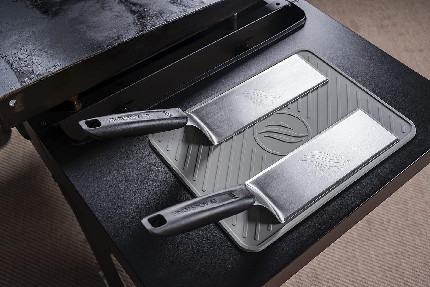 Set 2 Espátulas Parrilla Acero Inox 5550 Mango Antiderrap