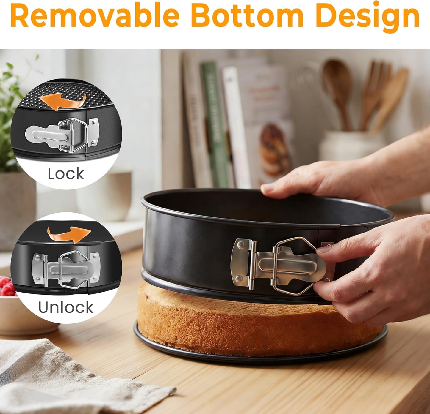 Molde desmontable de 6 pulgadas para tarta de queso antiadherente