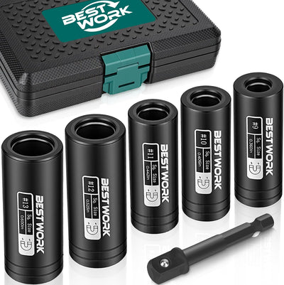 Juego 6 Pzas llaves magnéticas enchufe grifo 5/8-1 pulg