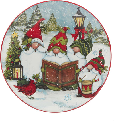 Juego 4 Platos Gnomos Navideños 9pulg Multicolor
