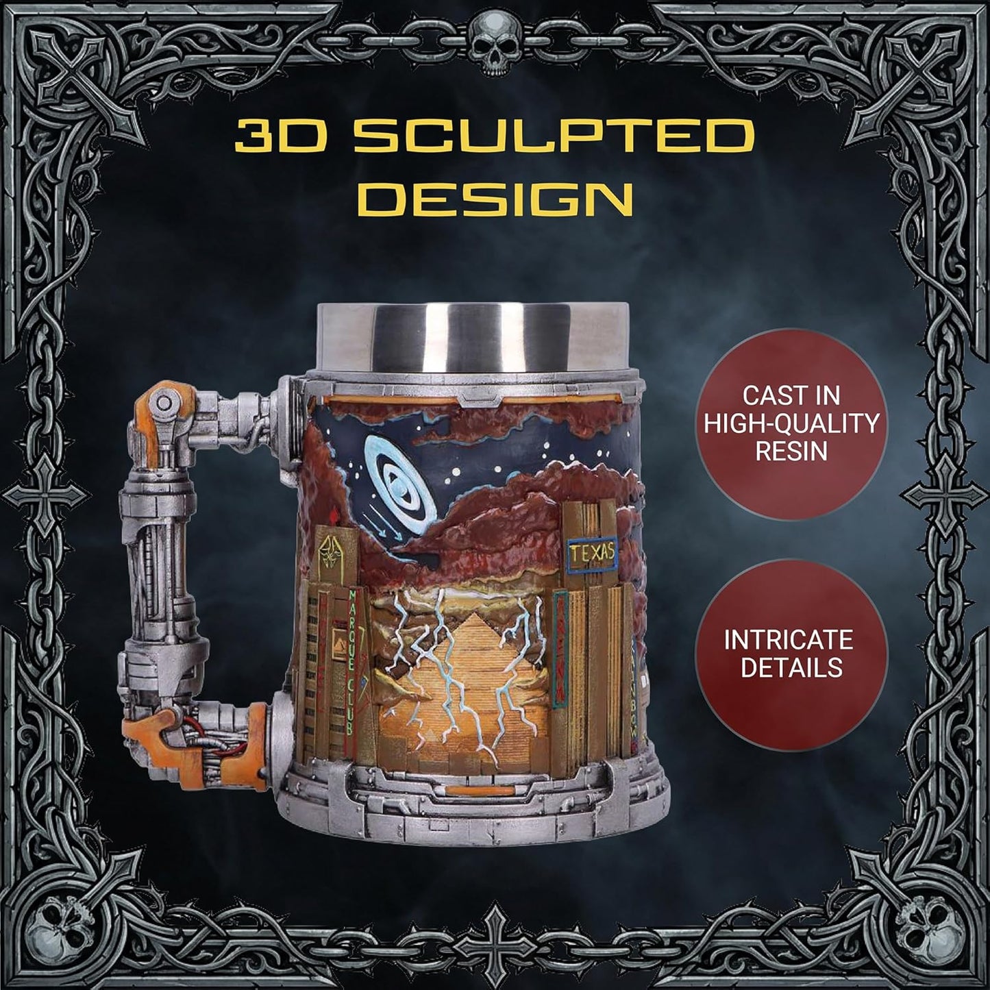 Jarra Metal Pesado Diseño 3D Eddie Iron Maiden