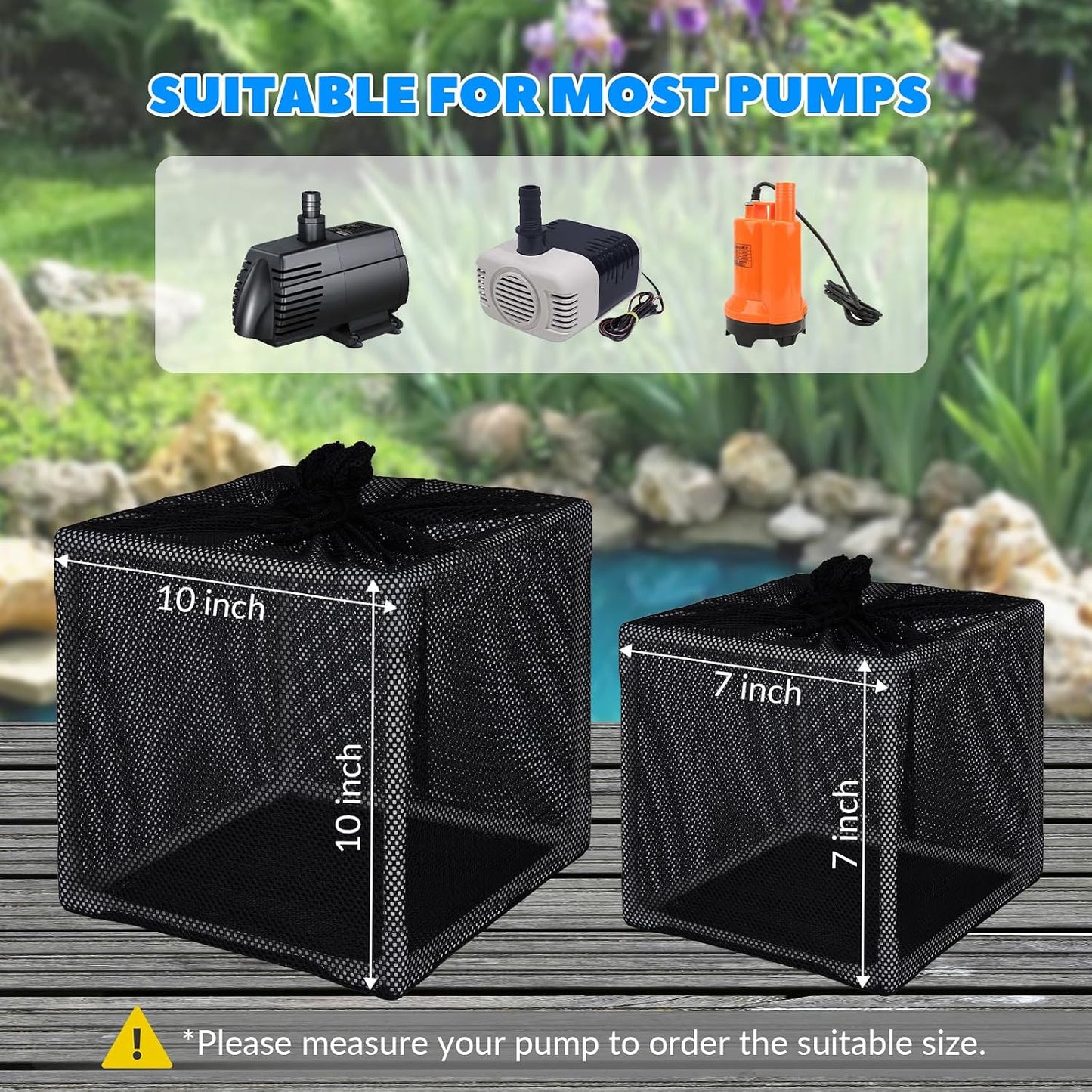 Bolsa filtro estanque malla nailon 7pulg antiobstrucción