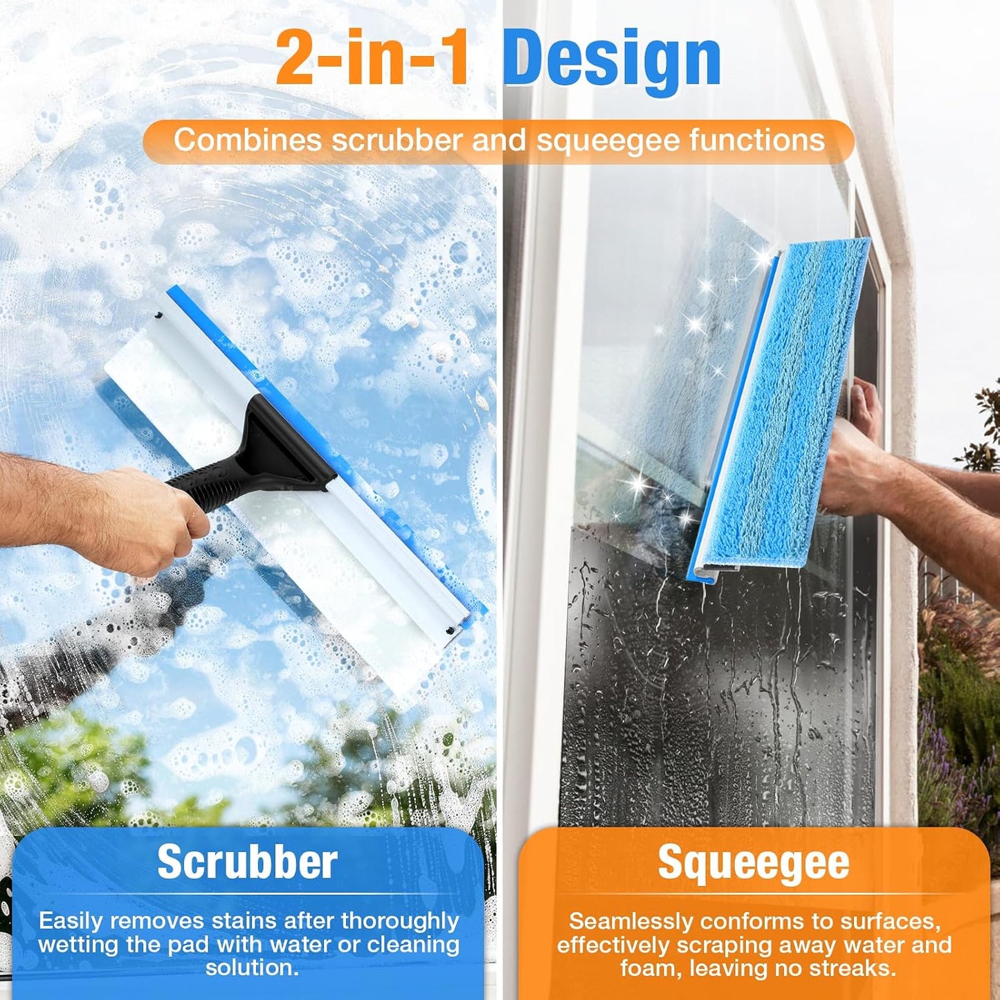 Escobilla vidrio para limpieza ventanas hogar baño coche