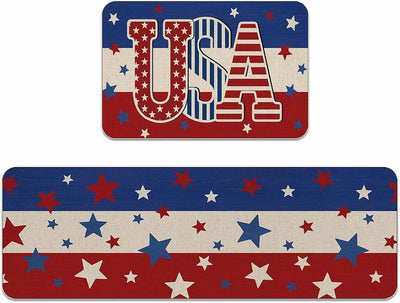 Alfombras de cocina con motivos patrióticos para 250 aniversario de USA