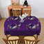 Mantel ovalado de poliéster 60 x 84 pulgadas resistente a manchas y arrugas lavable a máquina para comedor fiesta de bufé uso al aire libre color morado