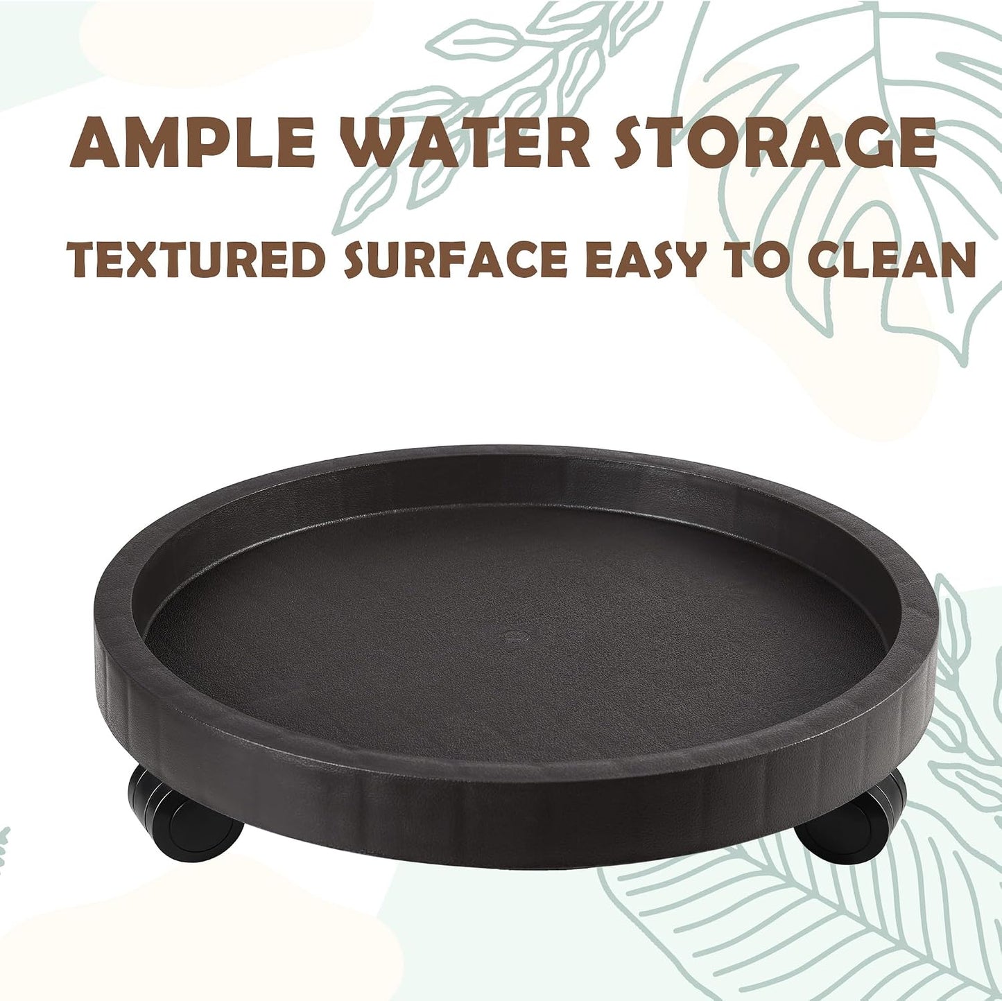 Organizador plantas 12.6pulg con ruedas soporte resistente