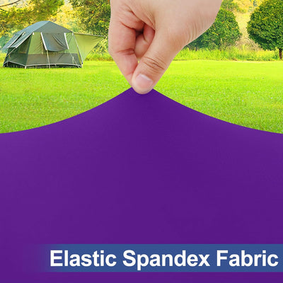 Manteles rectangulares de elastano con funda elástica ajustable para patio, picnic y fiestas (morado, 24x48 pulgadas)