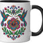 Taza Cerámica Alebrije Colibrí Negro/Blanco
