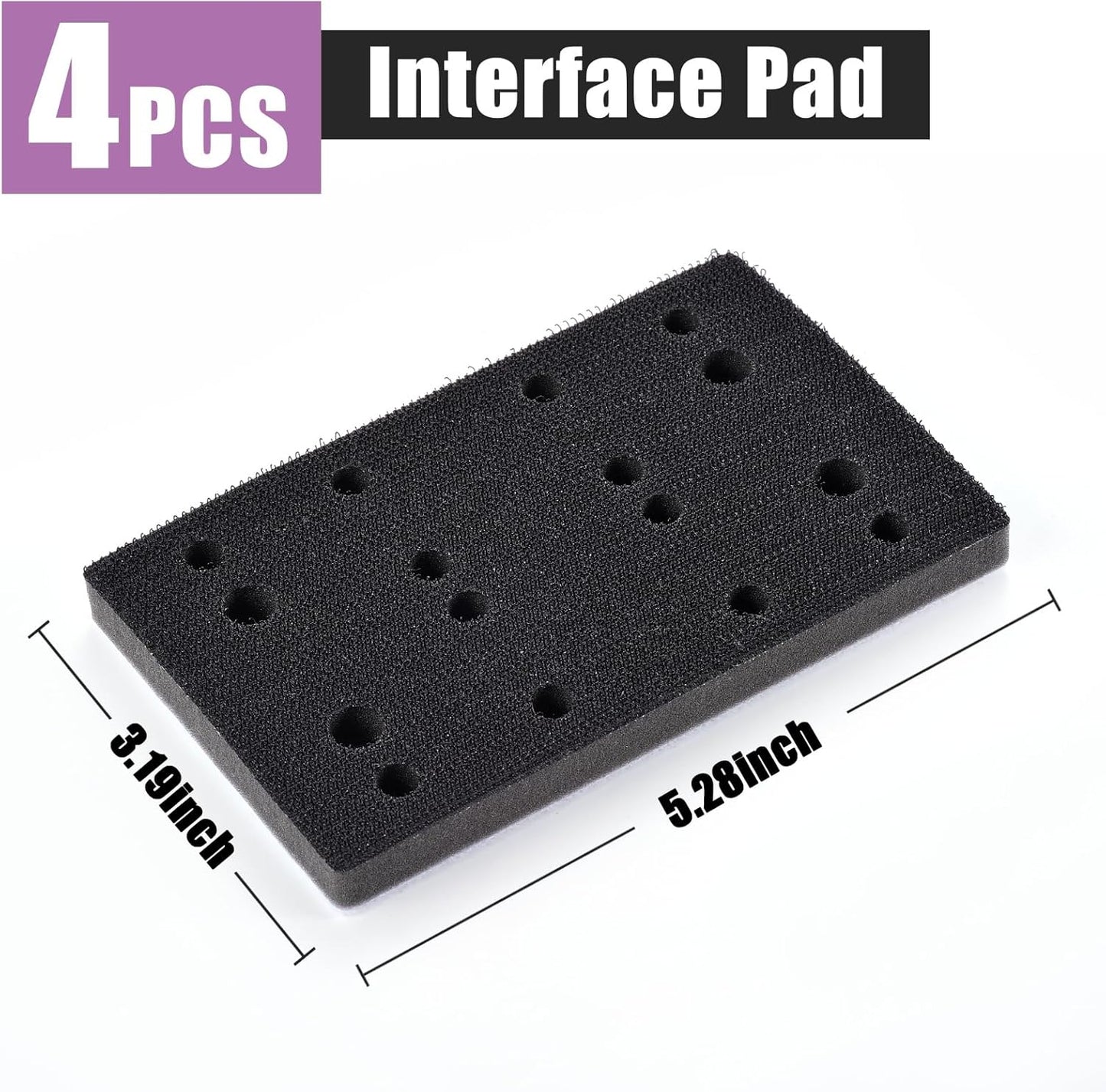 Pack 4 Almohadillas Lijado Espuma Festool RTS 400 5x3pulg