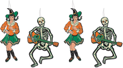 Juego 4 accesorios fotos Halloween 14.5pulg decoración pared