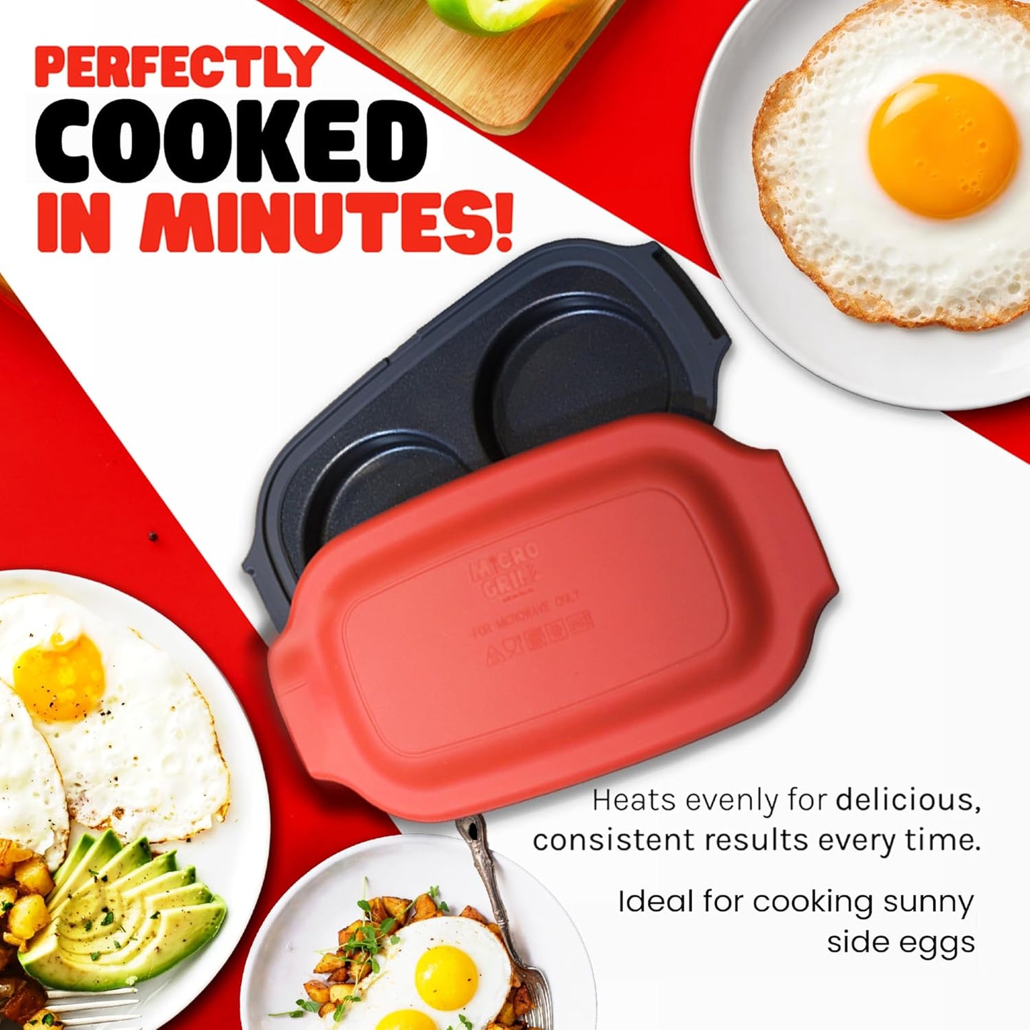 Olla huevo microondas 2 huevos con tapa ventilada sin BPA