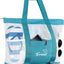 Bolsa playa malla con compartimento refrigerador para mujer