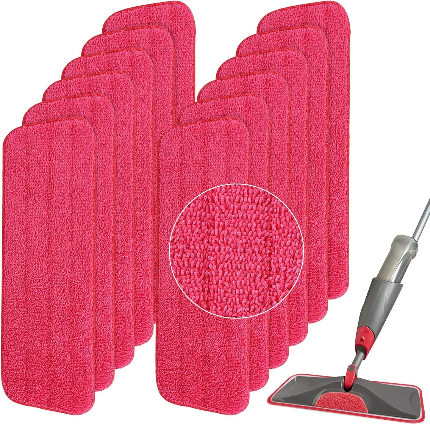 Almohadillas microfibra mopa Reveal 12 pzas reutilizables
