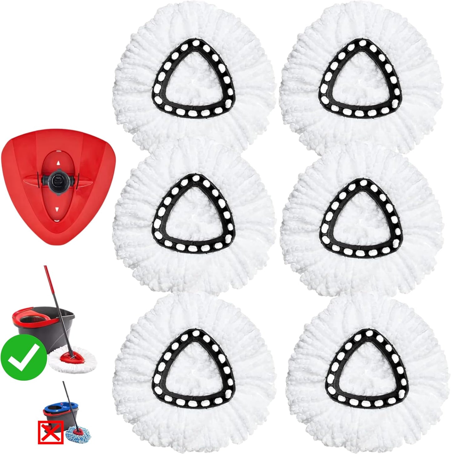 7 Cabezales Repuesto O Cedar Spin Mop Microfibra Lavable