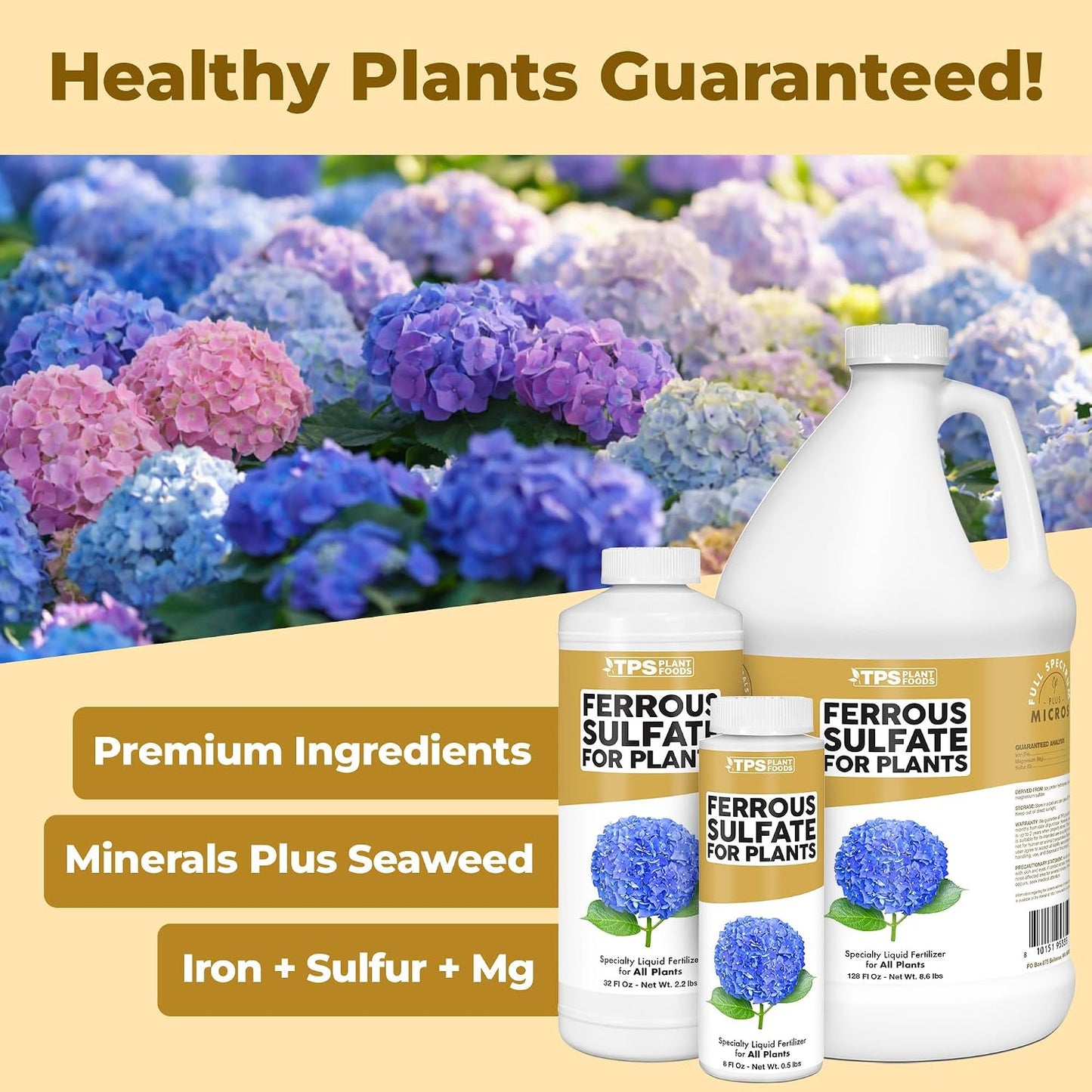 Sulfato ferroso para plantas 8oz hierro azufre