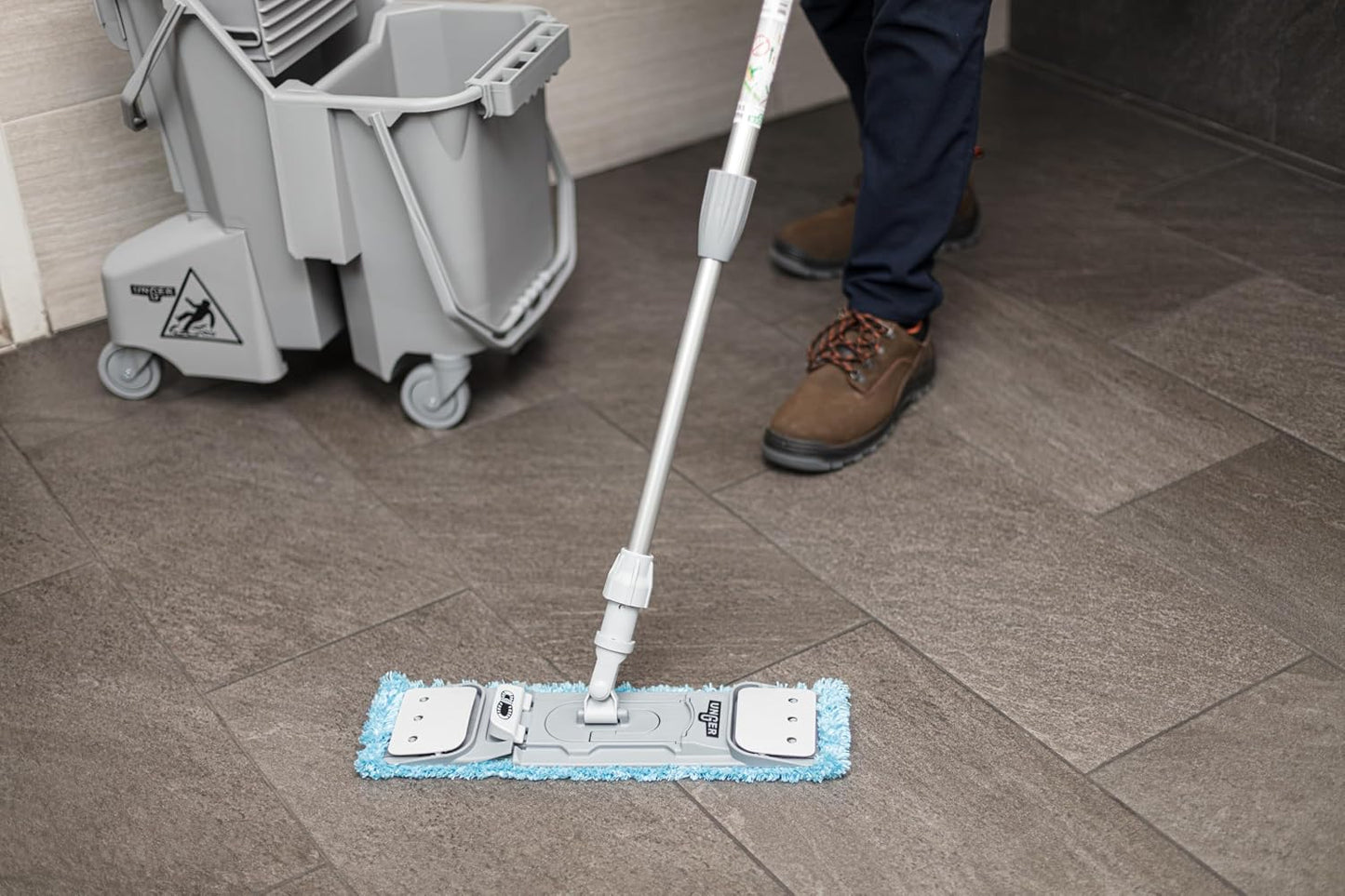 Almohadilla microfibra húmeda 16pulg reutilizable azul