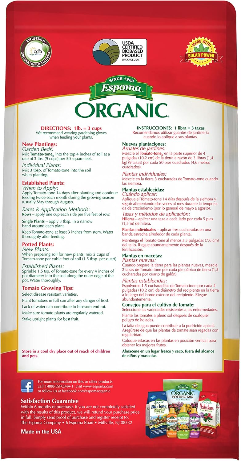 Fertilizante orgánico para tomates y verduras 4lb