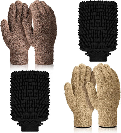 Guantes microfibra para limpiar polvo 6uds casa autos