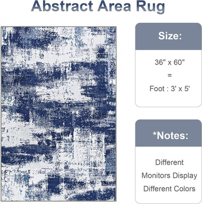 Alfombra abstracta 3x5ft antideslizante entrada cocina