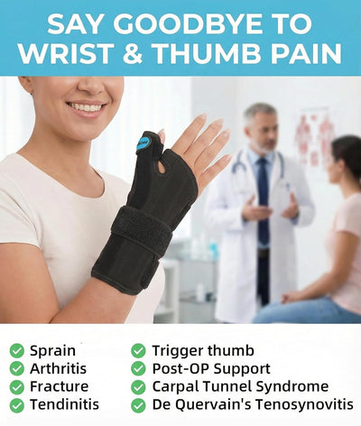 Muñequera ajustable para pulgar alivia tenosinovitis