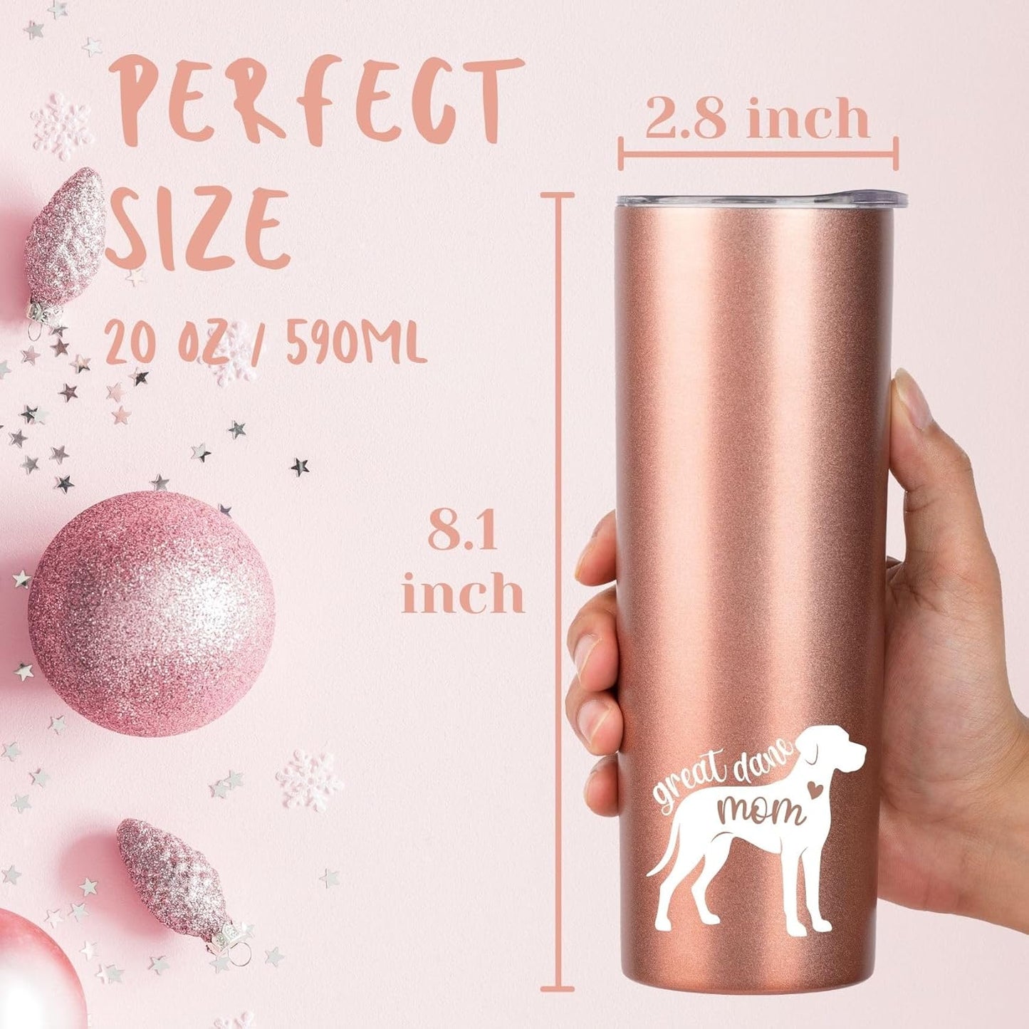 Vaso térmico acero inox delgado 20oz para mujer