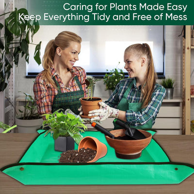Tapete trasplante plantas 43.5x29.5pulg control desorden suelo