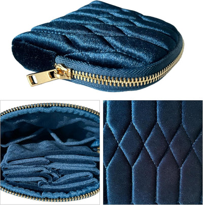Bolsa de viaje para joyas con 5 capas de terciopelo