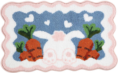 Alfombra baño Pascua conejo 16x24pulg antideslizante lavable