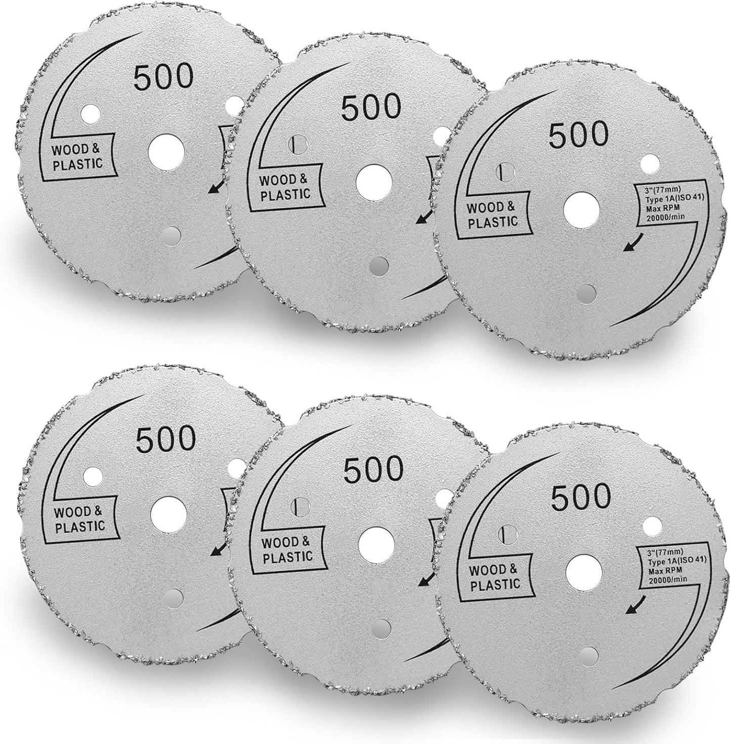 6 Pzas Segmentos Plástico Carburo 3pulg Comp Dremel
