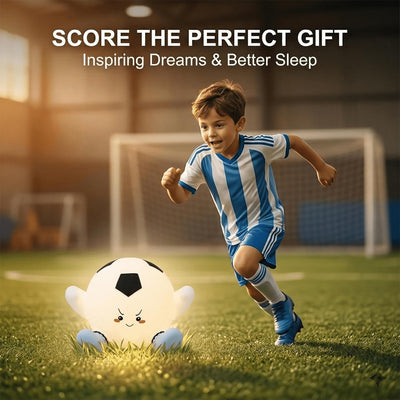 Luz nocturna fútbol silicona suave con temporizador para niños