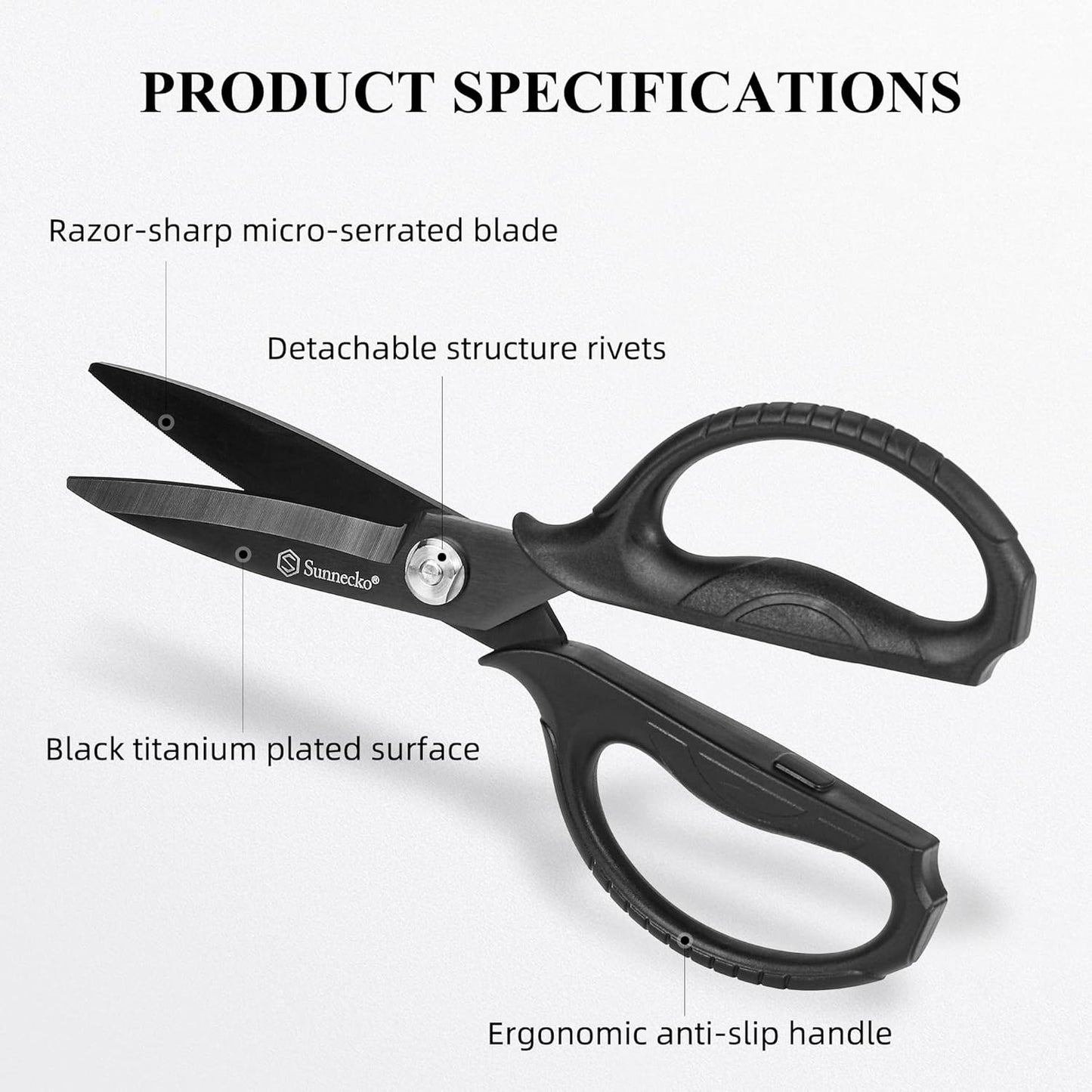 Tijeras cocina set 3 pzas con cuchillo multifunción