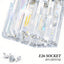 Lámpara baño cristal cromado 4 luces modernas aplique pared