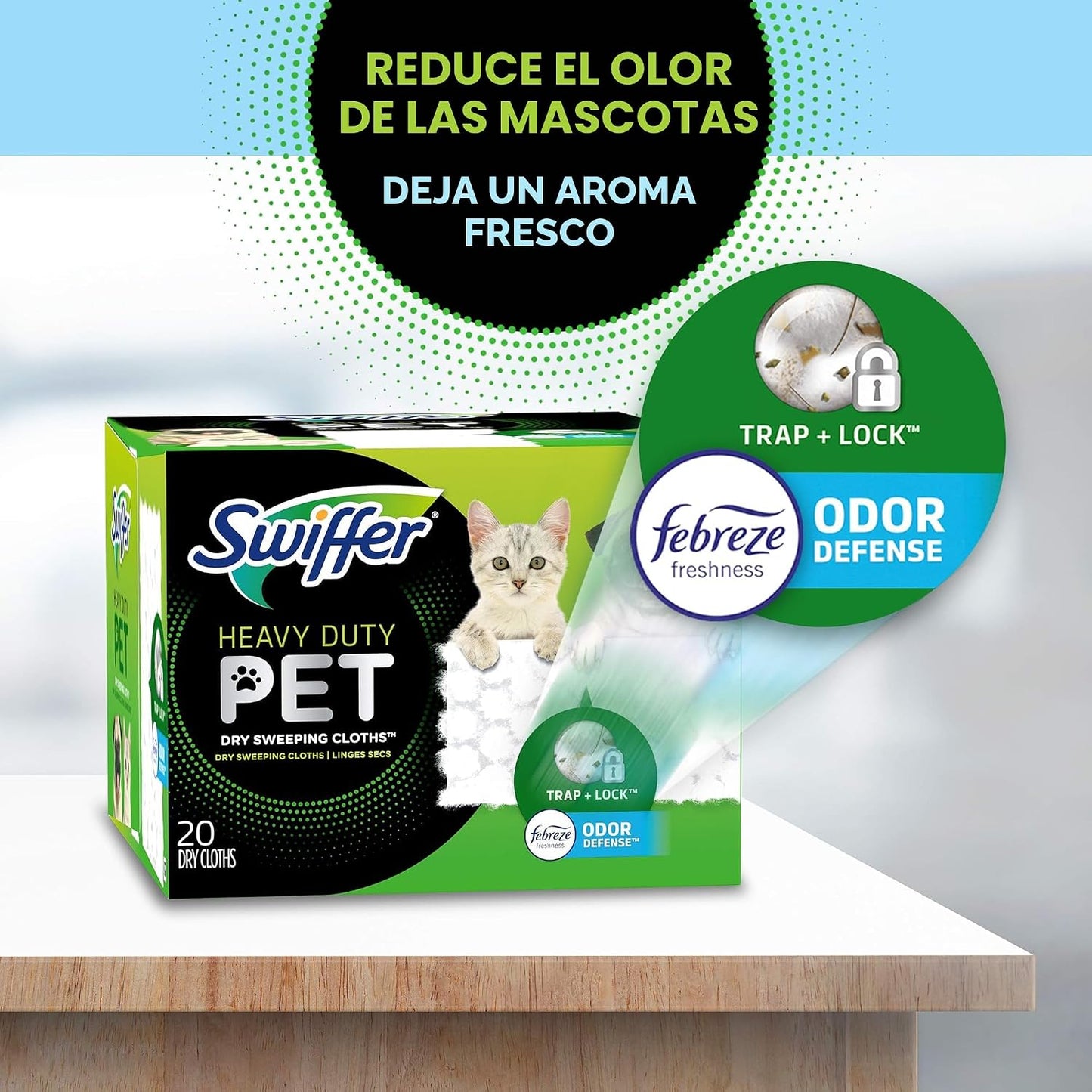 Recambio tela barrido seco con Febreze 32uds