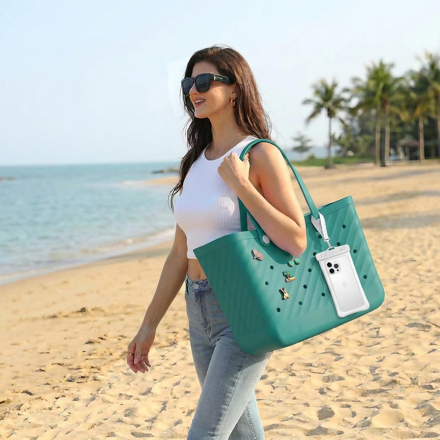 Bolsa goma mujer impermeable para playa viajes piscina